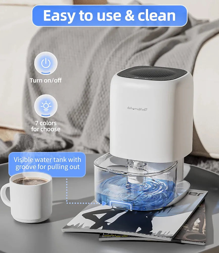 Dehumidifier,TABYIK 35 OZ Small Dehumidifiers for Room for Home, Quiet with Auto Shut Off, Dehumidifiers for Bedroom (280 sq. ft), Bathroom, RV, Closet