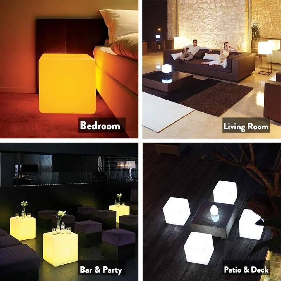 MR.GO RECHARGEABLE CUBE CHAIR RGB LIGHT