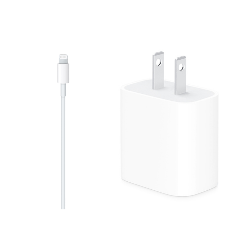 ORIGINAL FAST CHARGER BUNDLE FOR IPHONE, IPAD - TYPE-C TO LIGHTENING CABLE (1M) + TYPE C ADAPTER