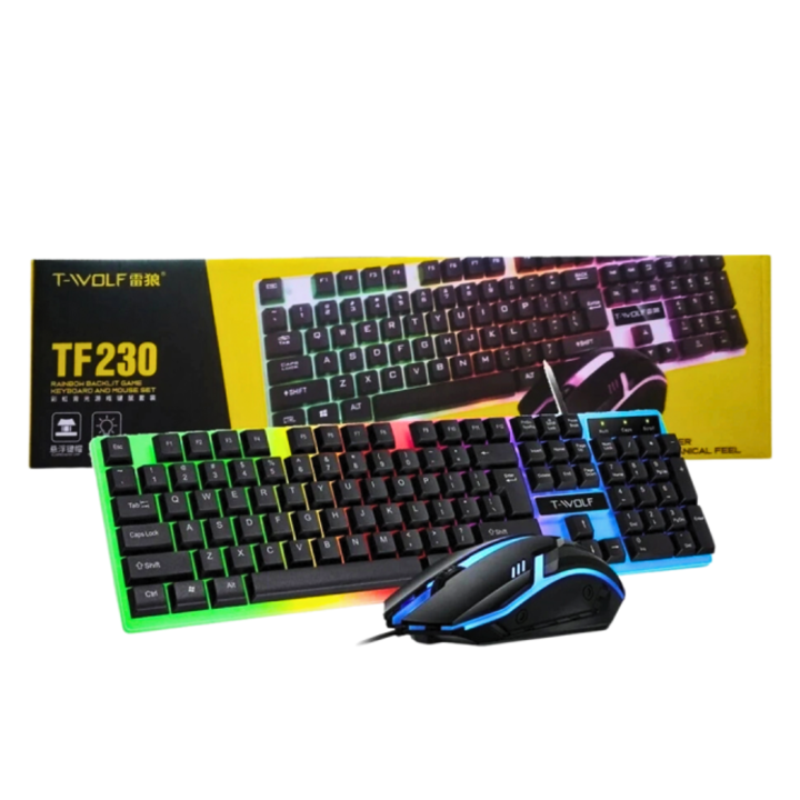 T-Wolf TF230 Wired Keyboard & Mouse