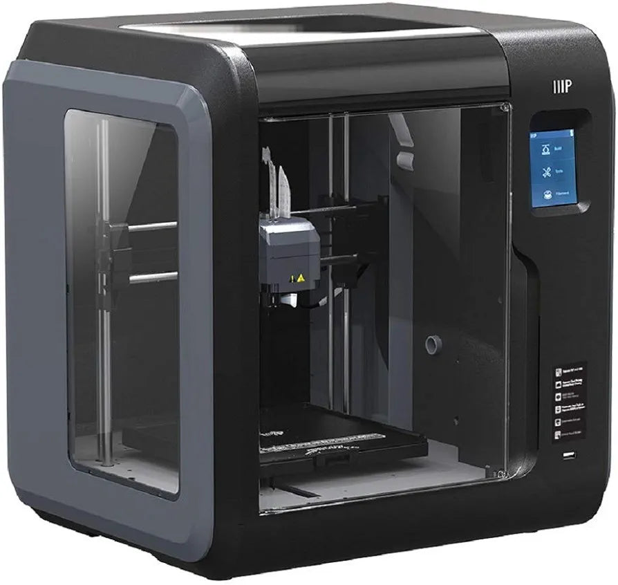 Monoprice Voxel 3D Printer - Fully Enclosed with Removable Heated Build Plate (150 x 150 x 150 mm) Touch Screen, 8GB And Wi-Fi, Black/Gray, Large