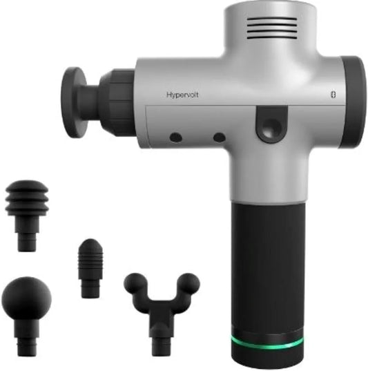 Hypervolt Bluetooth, with Quiet Glide Technology - Handheld Percussion Massage Gun | 3 Speeds, 5 Interchangeable Heads | Helps Relieve Sore Muscles and Stiffness