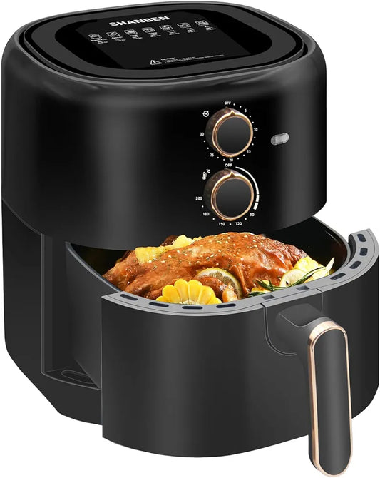 SHANBEN Air Fryer Oven 4.5L Household Multifunction Cooker Kitchen Appliances Automatic Bake Oilless Oil Free Nonstick Basket 1500W SB-16