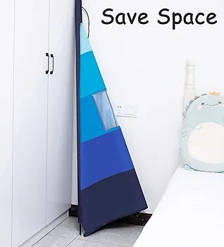 Teepee tent for kids, Mgee play tent kids tent Indian tent with carrying bag, gifts for boys girls (blue)