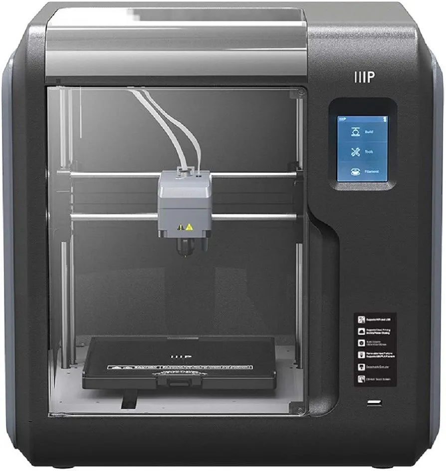 Monoprice Voxel 3D Printer - Fully Enclosed with Removable Heated Build Plate (150 x 150 x 150 mm) Touch Screen, 8GB And Wi-Fi, Black/Gray, Large
