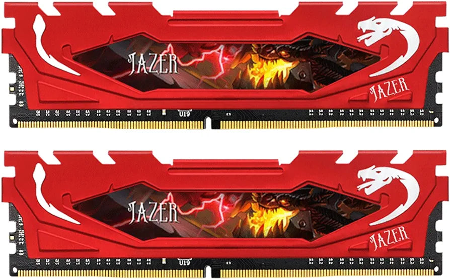 JAZER DDR4 Ram 16GB 3200MHZ(PC4 25600) 288-PIN 1.35V Memory Ram Module Desktop CL18 Ram with Heatsink