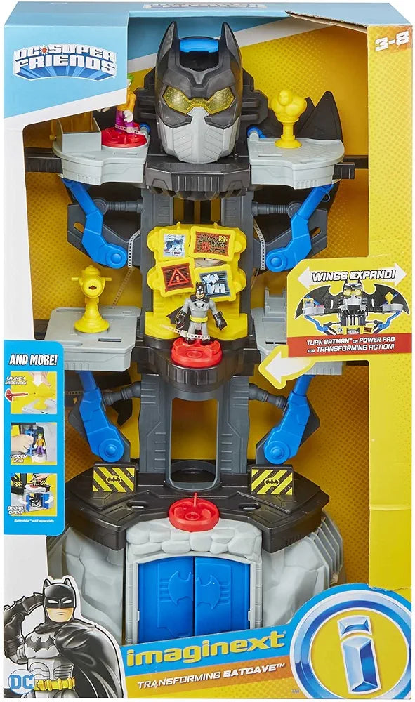 Fisher-Price Imaginext DC Super Friends Batman Playset Transforming Batcave with Batman & The Joker Figures for Preschool Kids Ages 3+ Years