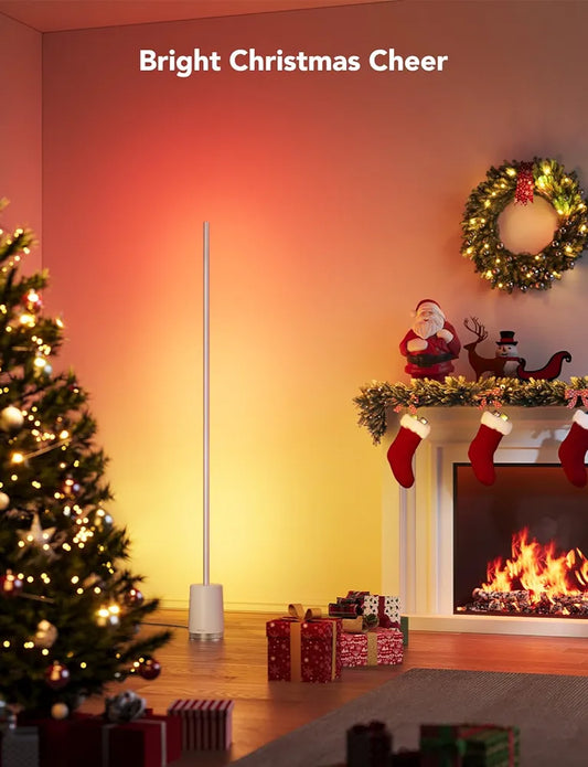 Govee Floor Lamp, RGBIC Lyra Color Changing Corner Lamp, Modern LED Lights with Wi-Fi App Control, 64+ Scene, DIY Modes, Music Sync, Standing Lamp, Suitable for Bedroom