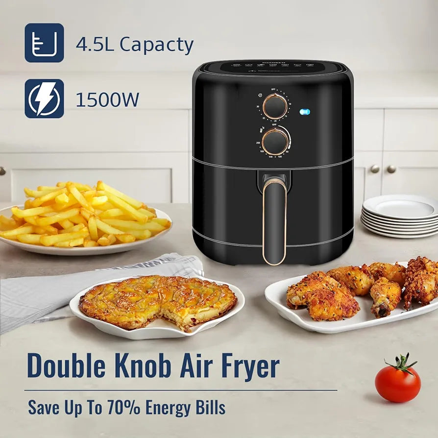 SHANBEN Air Fryer Oven 4.5L Household Multifunction Cooker Kitchen Appliances Automatic Bake Oilless Oil Free Nonstick Basket 1500W SB-16