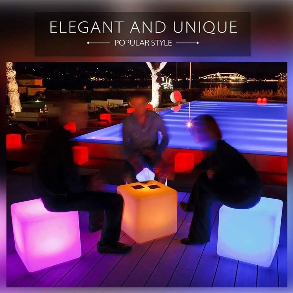 MR.GO RECHARGEABLE CUBE CHAIR RGB LIGHT