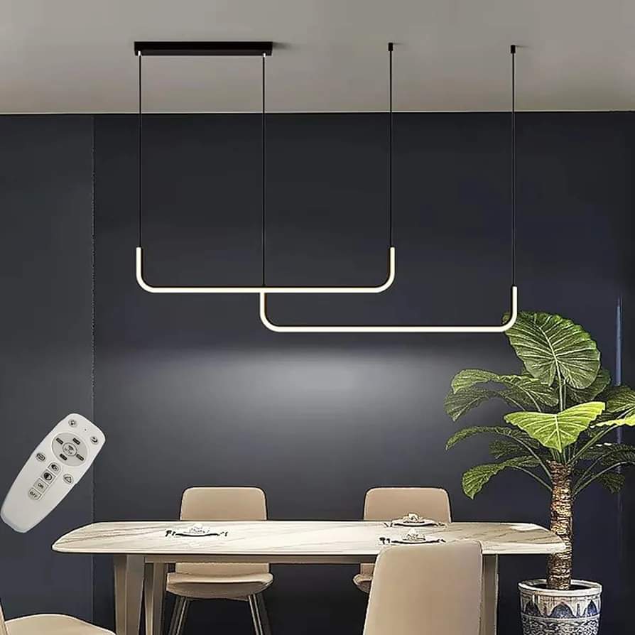 Gorssen LED Pendant Light, LED Pendant Lamp for Dining Table, Dimmable Modern Chandelier Pendant Light, LED Hanging Light, Height Adjustable, Chandelier, for Living Room, Bedroom (120 cm)