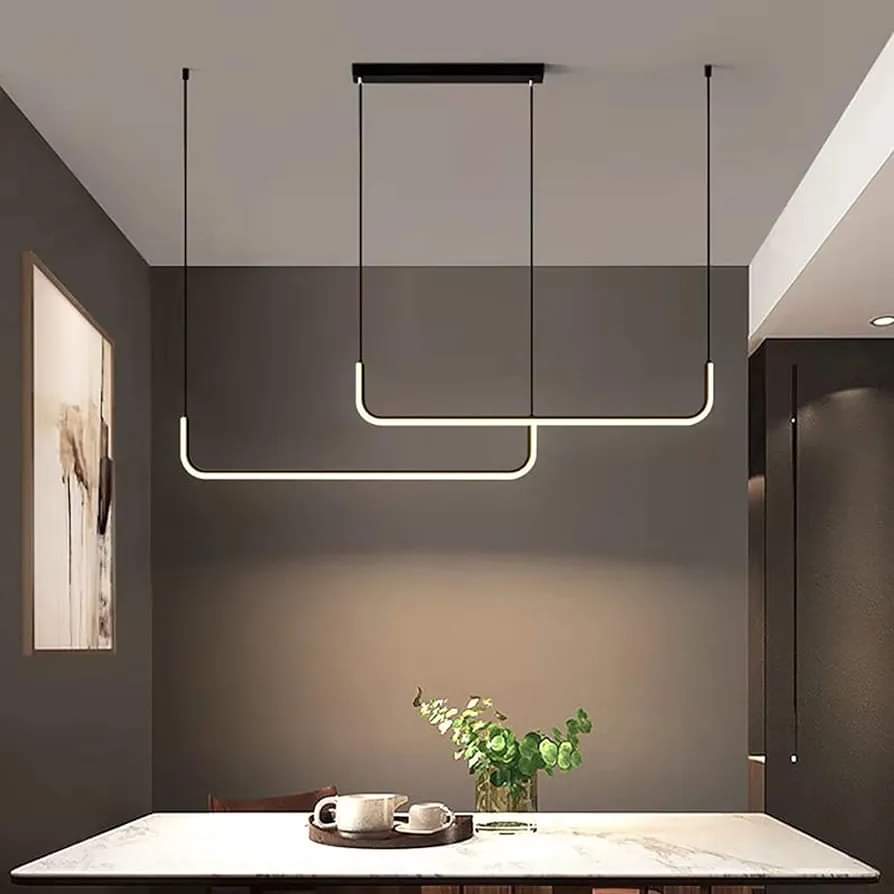 Gorssen LED Pendant Light, LED Pendant Lamp for Dining Table, Dimmable Modern Chandelier Pendant Light, LED Hanging Light, Height Adjustable, Chandelier, for Living Room, Bedroom (120 cm)