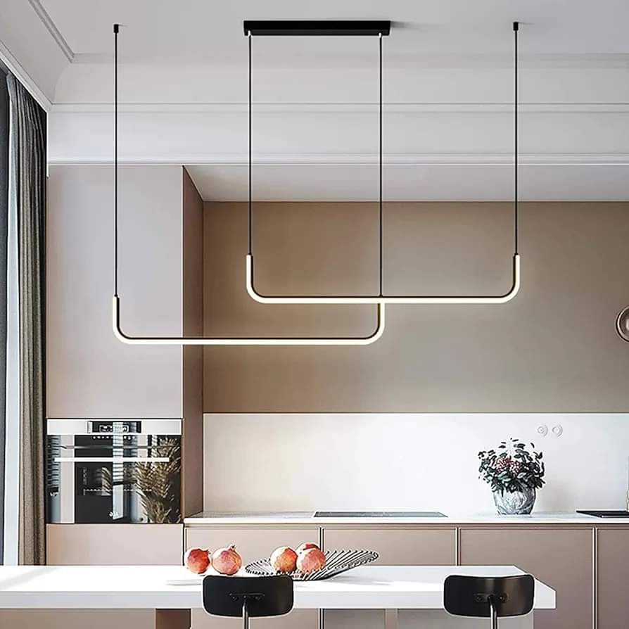 Gorssen LED Pendant Light, LED Pendant Lamp for Dining Table, Dimmable Modern Chandelier Pendant Light, LED Hanging Light, Height Adjustable, Chandelier, for Living Room, Bedroom (120 cm)