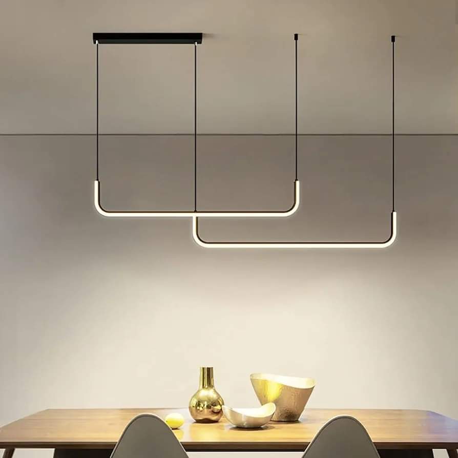 Gorssen LED Pendant Light, LED Pendant Lamp for Dining Table, Dimmable Modern Chandelier Pendant Light, LED Hanging Light, Height Adjustable, Chandelier, for Living Room, Bedroom (120 cm)