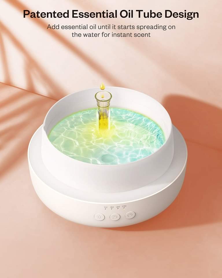 Essential Oil Diffuser, Anjou 300ml Ultrasonic Aroma Diffuser with Continuous Aromatherapy, Whisper-Quiet, 2 Mist Outputs, BPA Free, Waterless Auto Shut-Off, 7 Color Light, Aromatherapy Diffuser