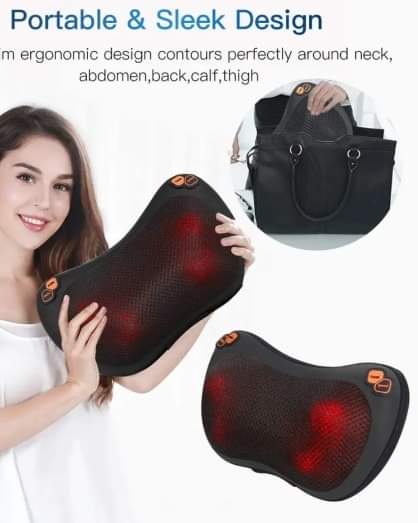 Relaxation Massage Pillow Vibrator Electric Shoulder Back Heating Kneading Infrared therapy pillow shiatsu Neck Massager
