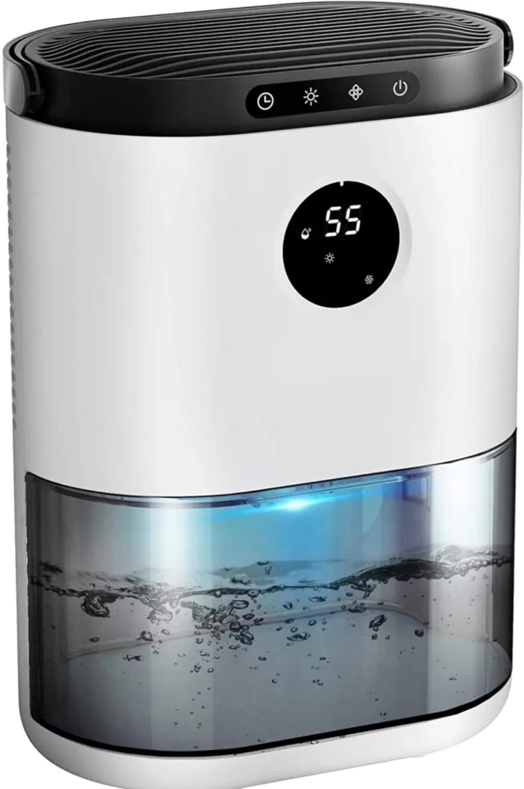 DOUHE Dehumidifier 2300ML with Humidity Display, Automatic Defrost Dehumidifier with Double Semiconductor Portable Electric Air Cleaner, Ultra Quiet for Home, Kitchen, Garage, Wardrobe, Basement
