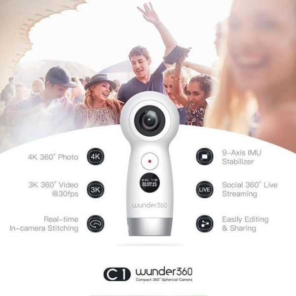 Evomotion Wunder360 4K Capable Action VR Video 360 Degree Camera
