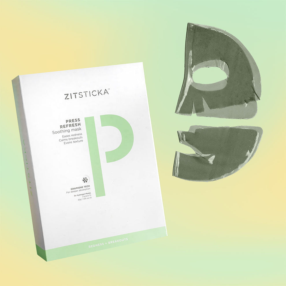 PRESS REFRESH HYDROGEL EXFOLIATING SHEET MASK 

Description
PRESS REFRESH is *not your average sheet mask* This jelly-like cutie is drenched in exfoliating acids and skin soothers to calm redness and irritation, unclog pores, refine uneven texture and bea