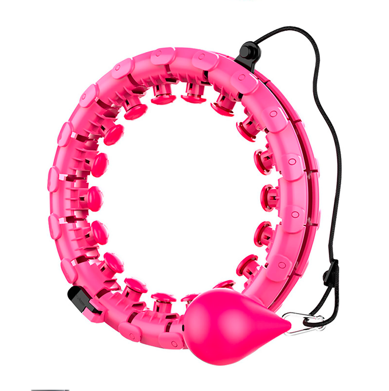 Shrink Smart Weighted Hula Hoop for Adult Weight Loss - Infinity Hoop 2 in 1 Abdomen Fitness Equipment with 24 Detachable Knots - Non-Fall Weighted Hoola Hoop Workout Equipment for Men and Women