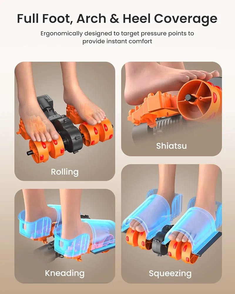 RENPHO RF-FM059R Foot Massager Machine with Heat.