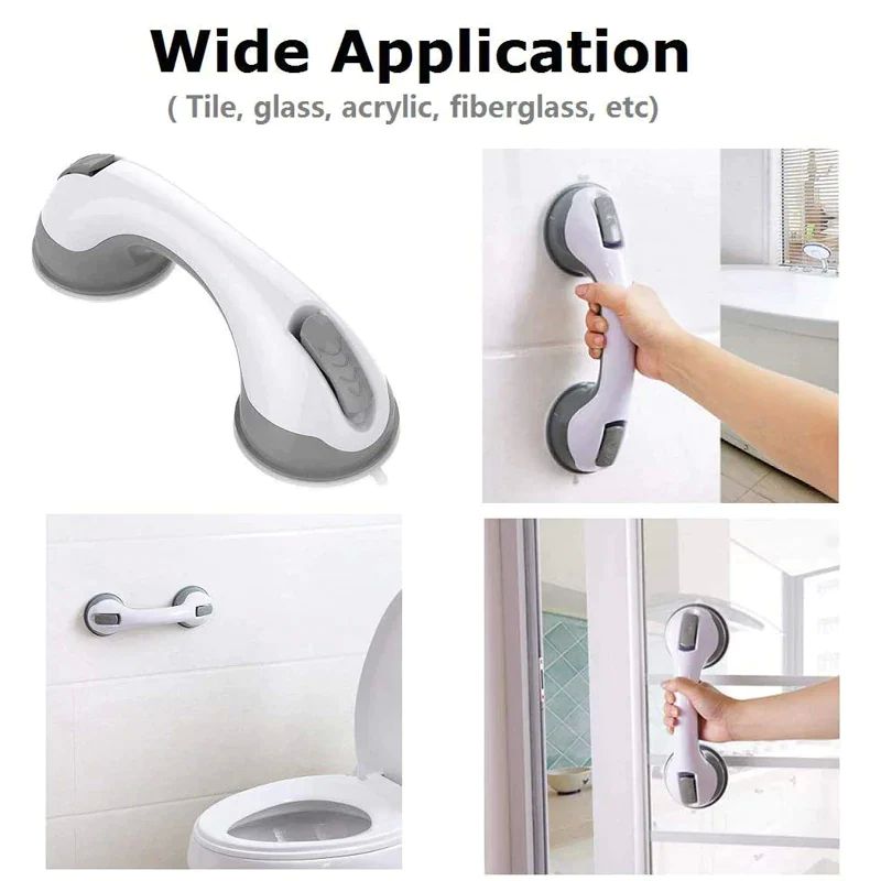 Anti Slip Bathroom Handle, Helping Handle Suction Cup Easy Grip Safety Support