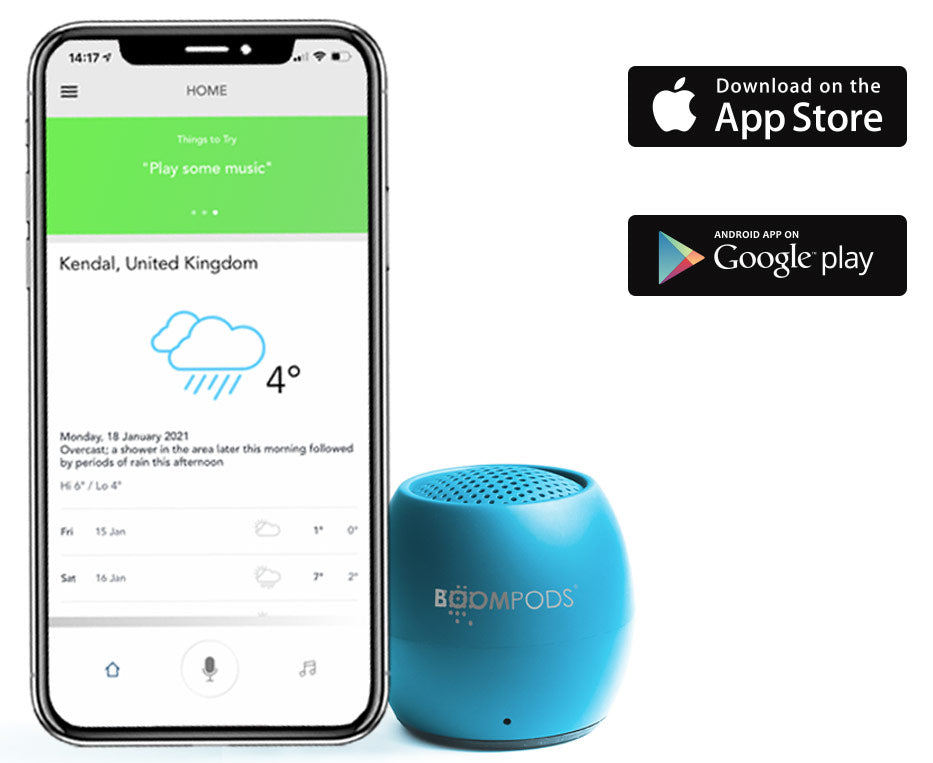 BOOMPODS The World's Smallest Portable Alexa speaker