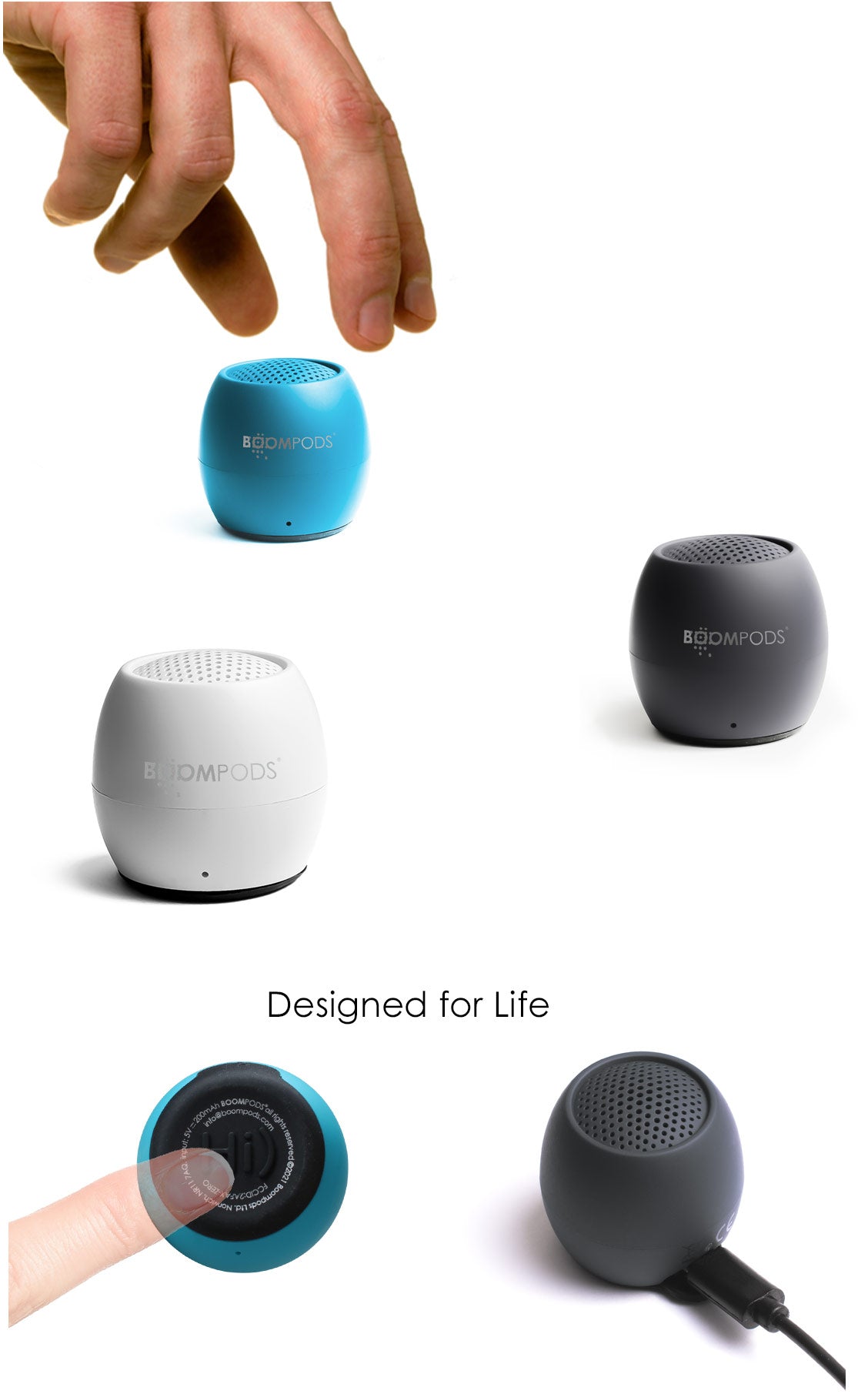 BOOMPODS The World's Smallest Portable Alexa speaker